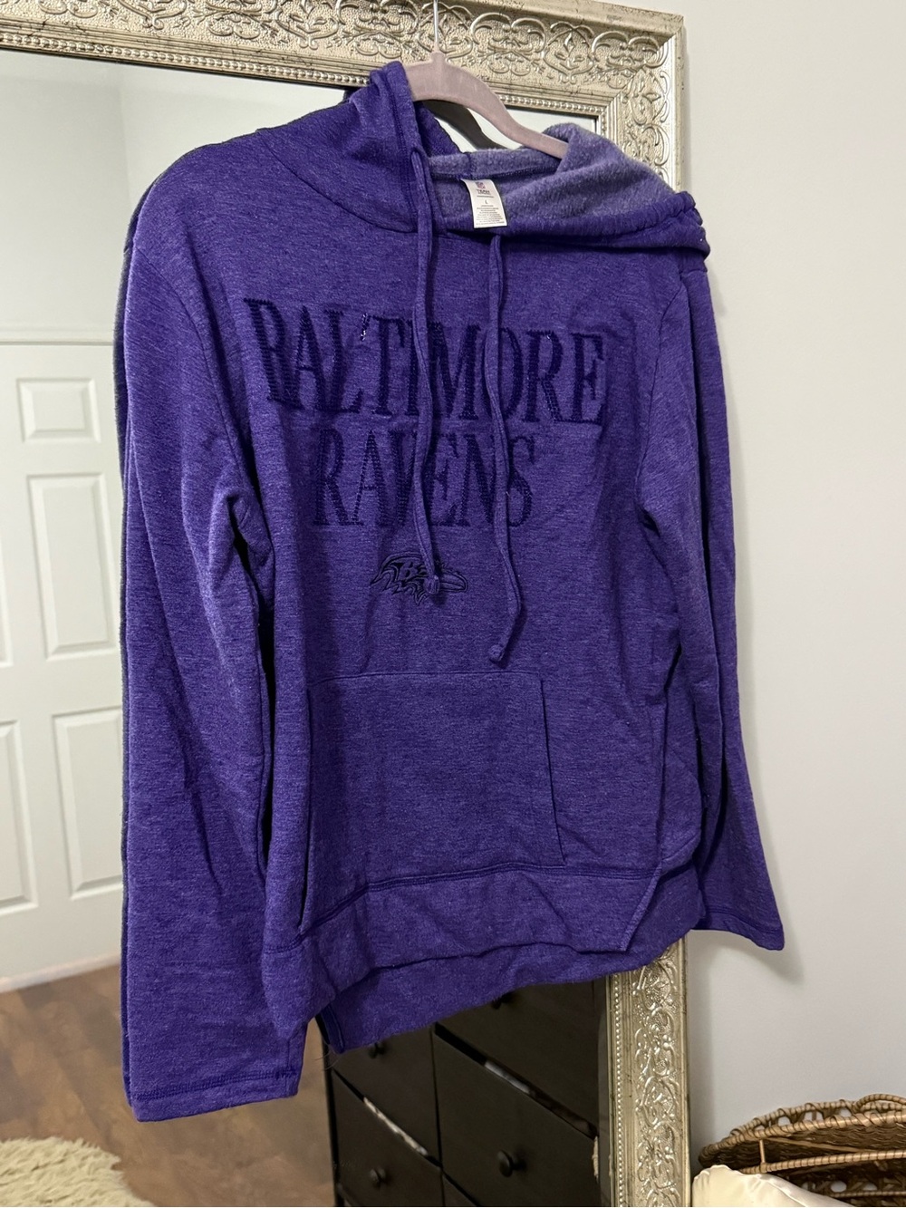NFL Purple Baltimore Ravens Cowl Pullover Hoodie